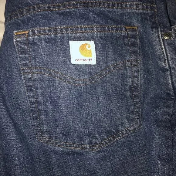 Carhartt Flannel Lined Denim Jeans WB172 Womens Sz 18 Original Fit Straight Leg - Picture 5 of 10